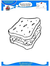 Çocuklar İçin Tost Boyama Sayfaları 